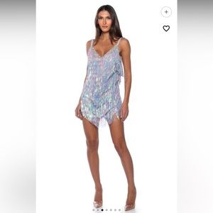 AKIRA multicolor sequins dress
